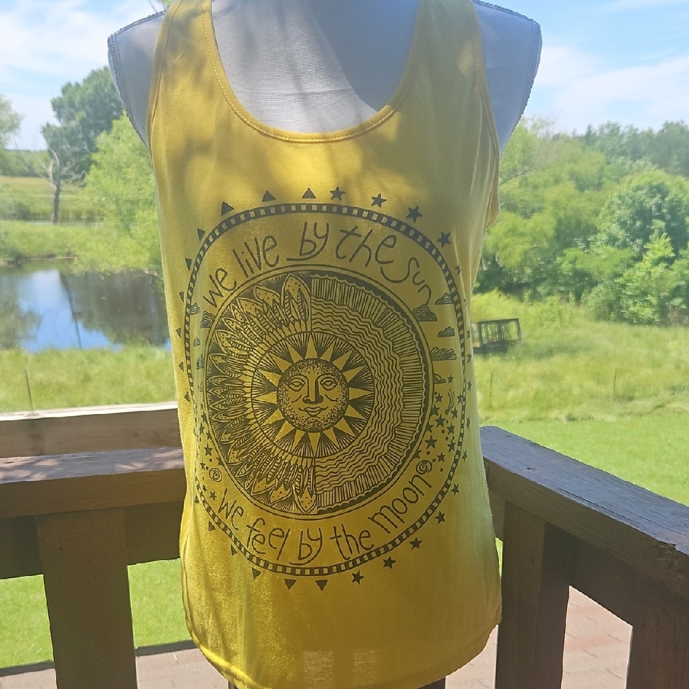 Yellow Graphic Tank Top